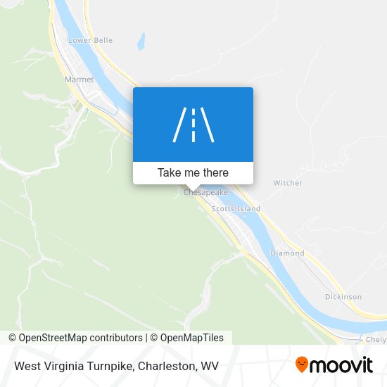Mapa de West Virginia Turnpike