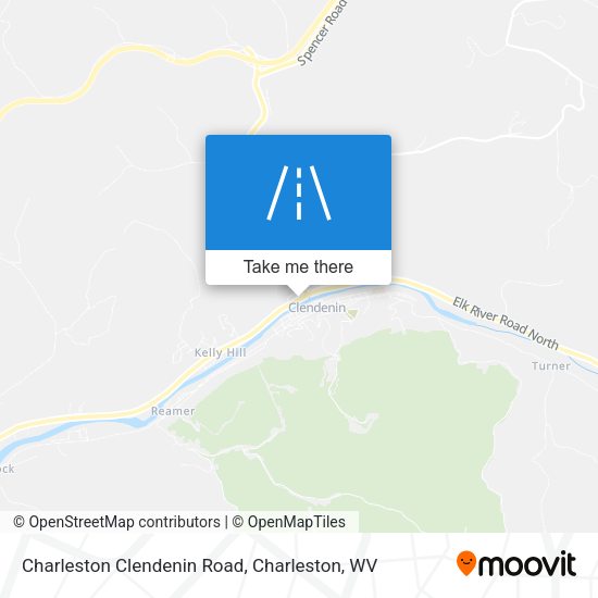 Charleston Clendenin Road map