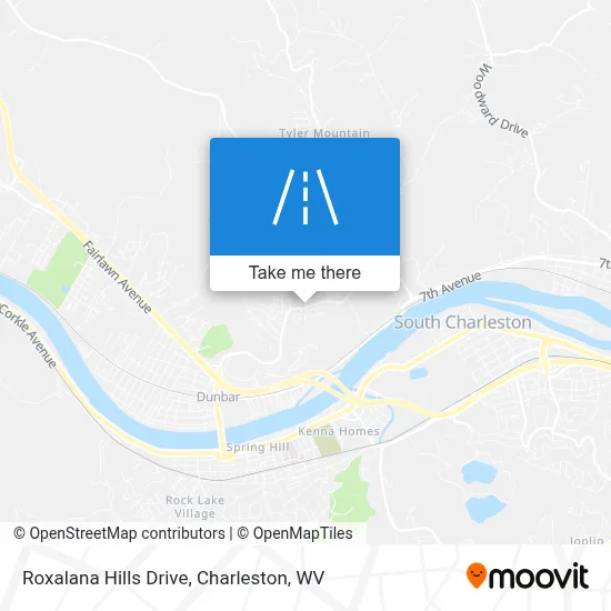 Roxalana Hills Drive map