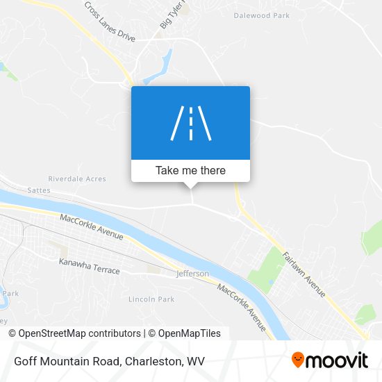 Goff Mountain Road map