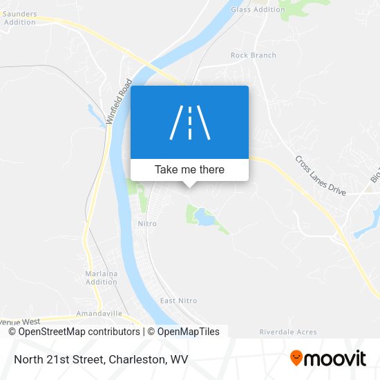 North 21st Street map