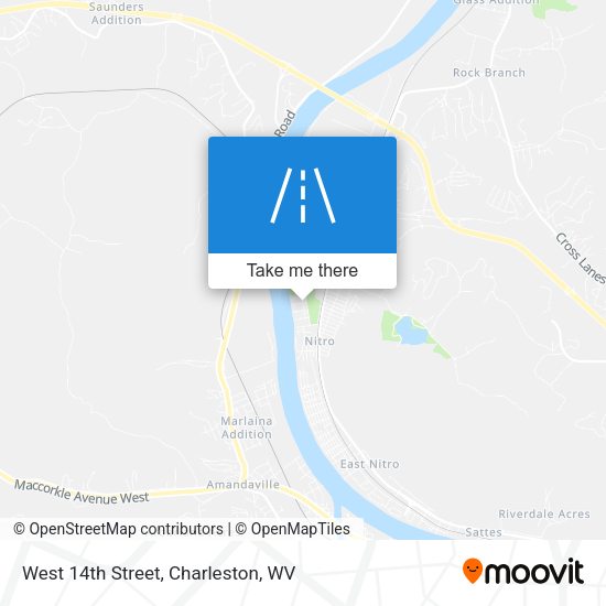 West 14th Street map