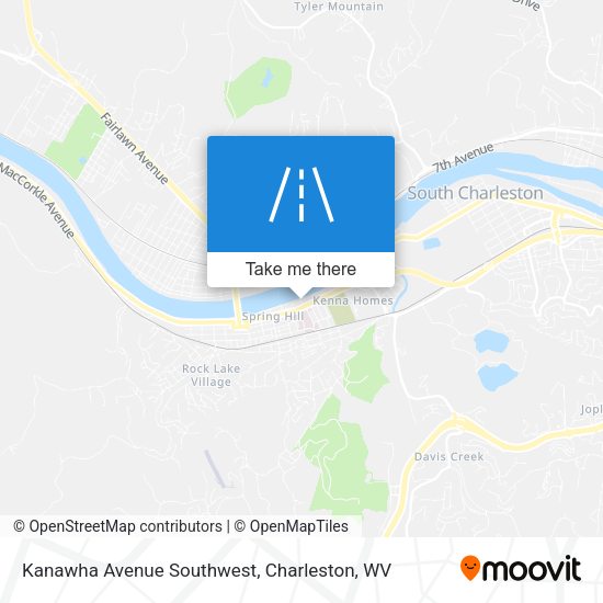 Kanawha Avenue Southwest map