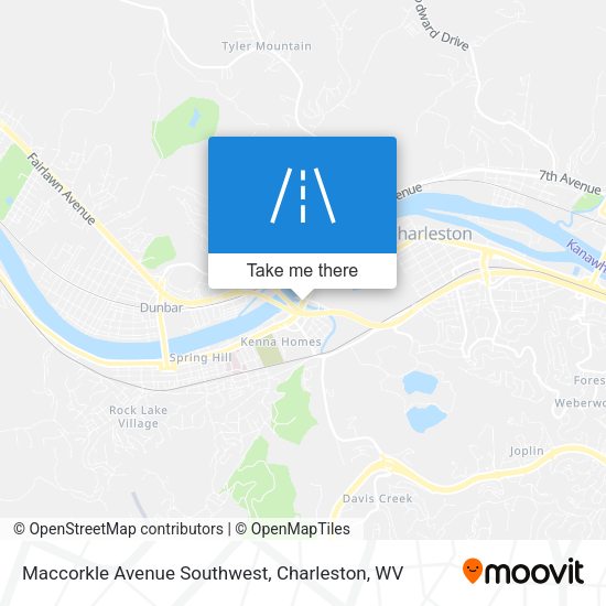 Maccorkle Avenue Southwest map