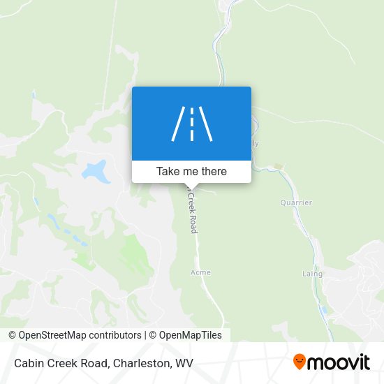 Cabin Creek Road map