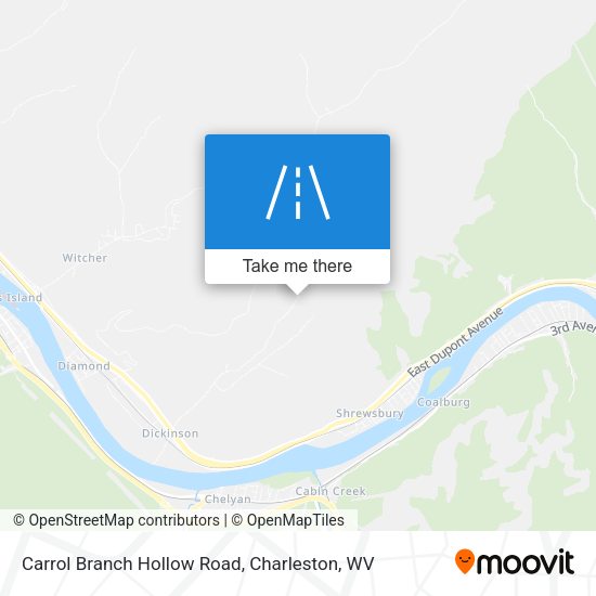 Carrol Branch Hollow Road map