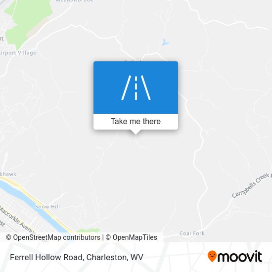 Ferrell Hollow Road map