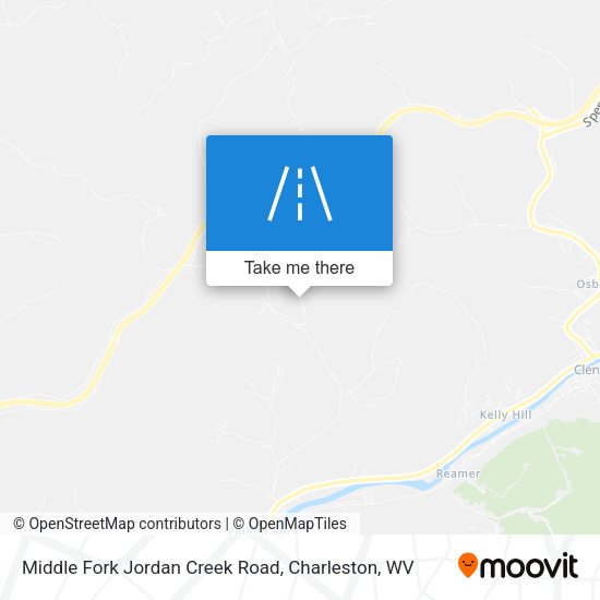 Middle Fork Jordan Creek Road map