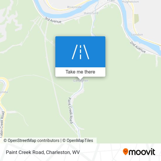 Mapa de Paint Creek Road