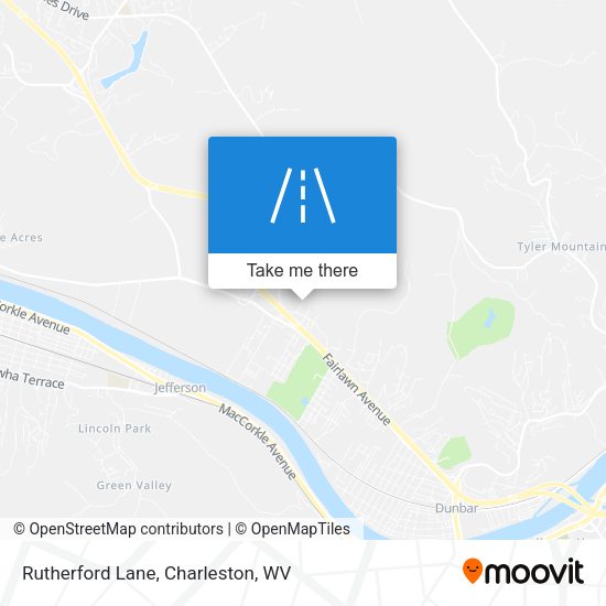 Rutherford Lane map