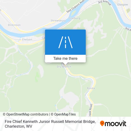 Fire Chief Kenneth Junior Russell Memorial Bridge map