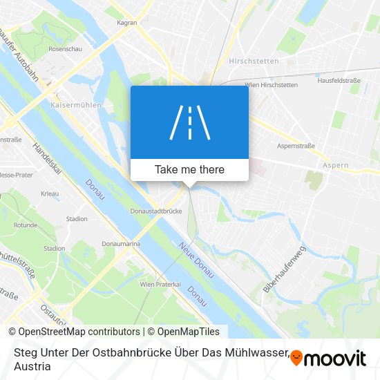 Steg Unter Der Ostbahnbrücke Über Das Mühlwasser map