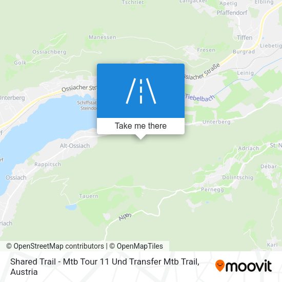 Shared Trail - Mtb Tour 11 Und Transfer Mtb Trail map