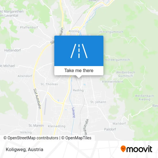 Koligweg map