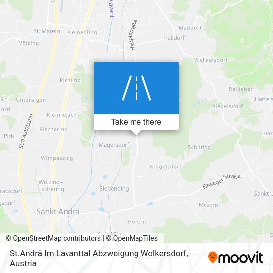 St.Andrä Im Lavanttal Abzweigung Wolkersdorf map