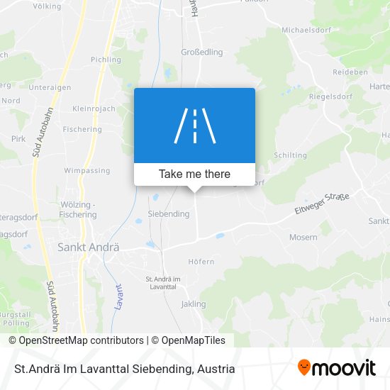 St.Andrä Im Lavanttal Siebending map