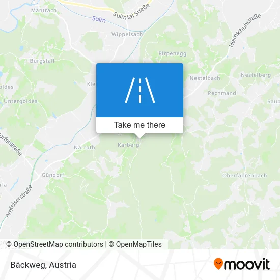 Bäckweg map