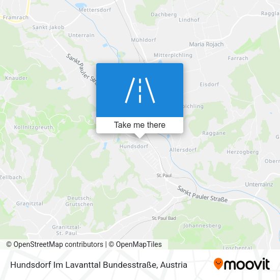 Hundsdorf Im Lavanttal Bundesstraße map