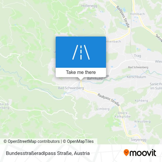 Bundesstraßeradlpass Straße map