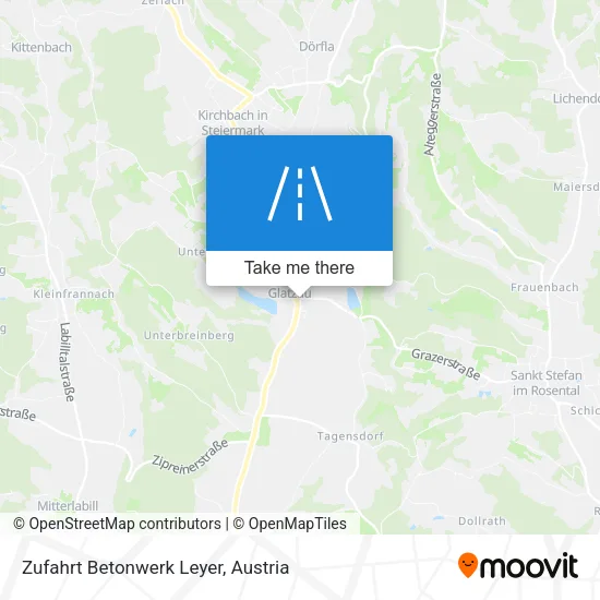 Zufahrt Betonwerk Leyer map