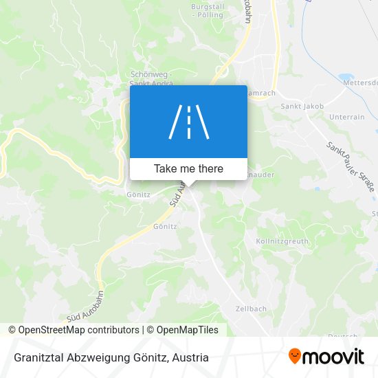 Granitztal Abzweigung Gönitz map