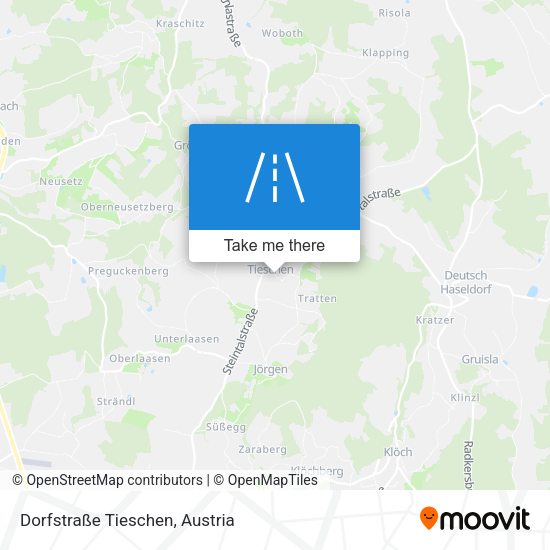 Dorfstraße Tieschen map