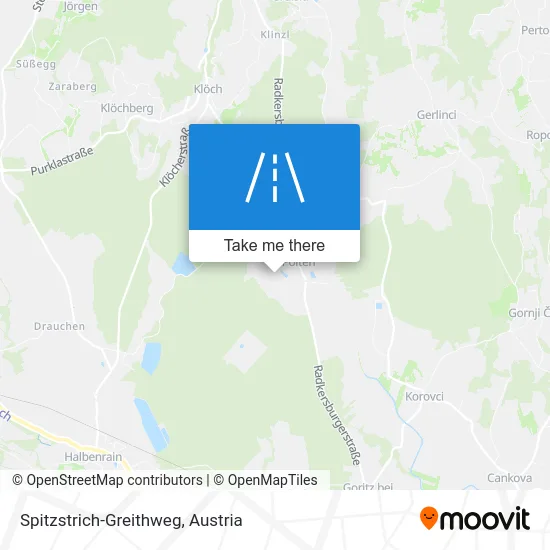 Spitzstrich-Greithweg map