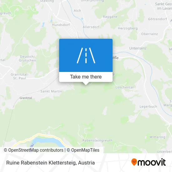 Ruine Rabenstein Klettersteig map