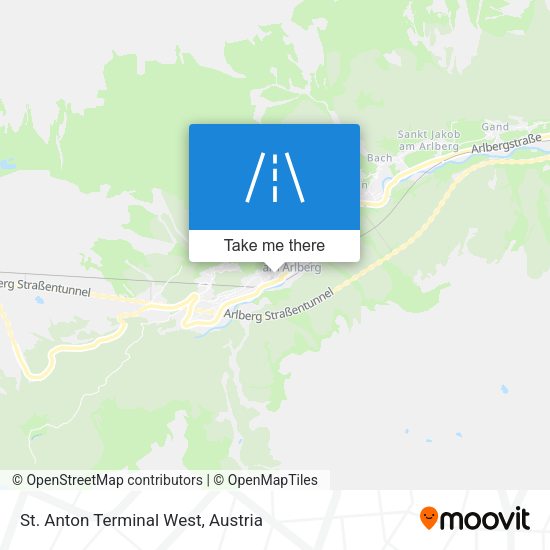 St. Anton Terminal West map