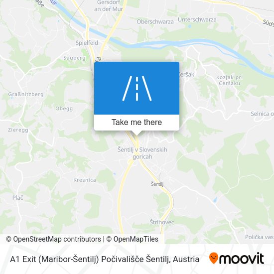 A1 Exit (Maribor-Šentilj) Počivališče Šentilj map