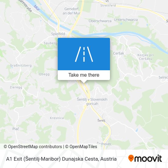 A1 Exit (Šentilj-Maribor) Dunajska Cesta map
