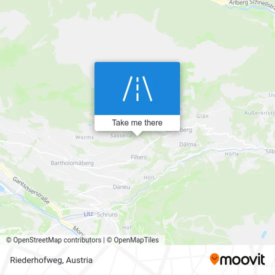 Riederhofweg map