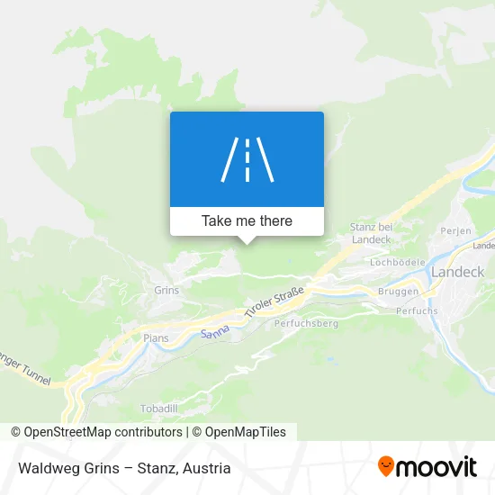 Waldweg Grins – Stanz map
