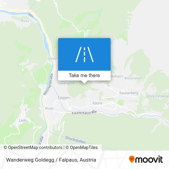 Wanderweg Goldegg / Falpaus map