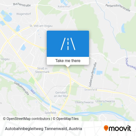Autobahnbegleitweg Tannenwald map