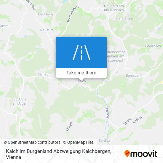 Kalch Im Burgenland Abzweigung Kalchbergen map