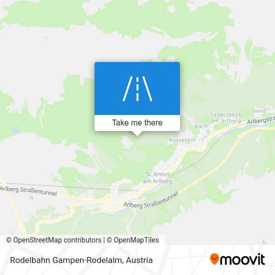 Rodelbahn Gampen-Rodelalm map