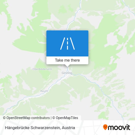 Hängebrücke Schwarzenstein map