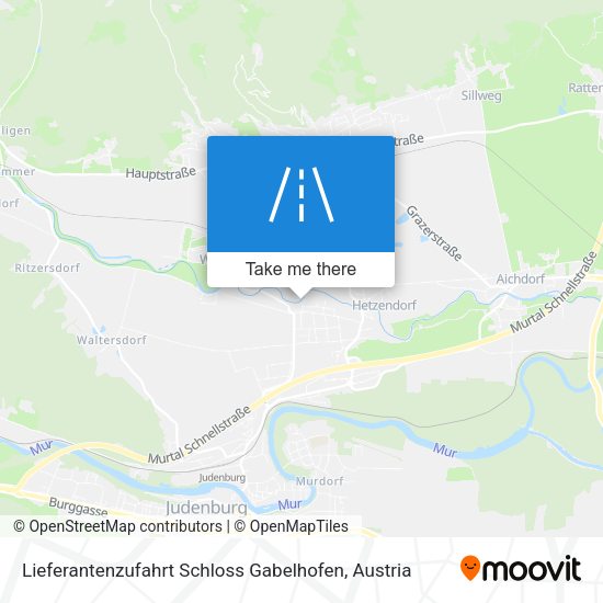 Lieferantenzufahrt Schloss Gabelhofen map