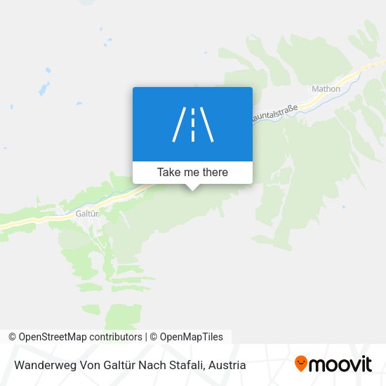 Wanderweg Von Galtür Nach Stafali map