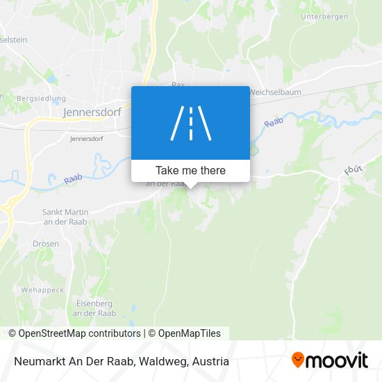 Neumarkt An Der Raab, Waldweg map