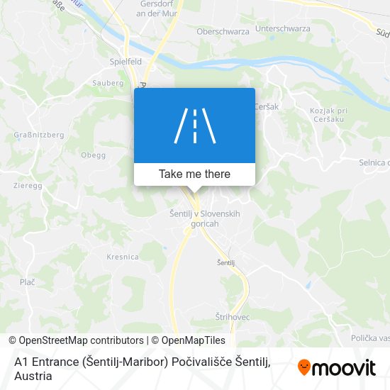 A1 Entrance (Šentilj-Maribor) Počivališče Šentilj map