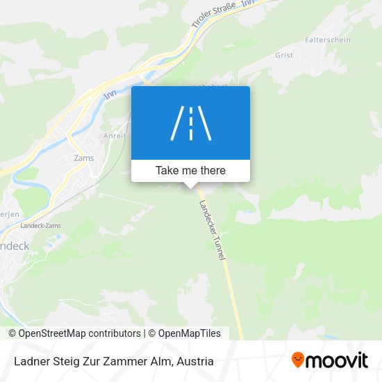 Ladner Steig Zur Zammer Alm map