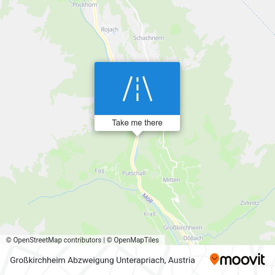 Großkirchheim Abzweigung Unterapriach map