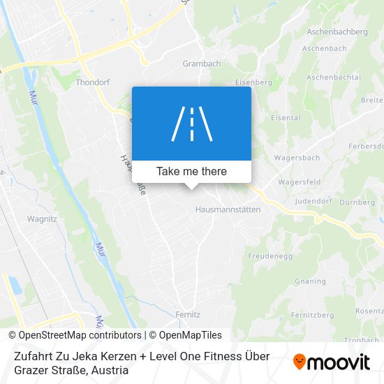 Zufahrt Zu Jeka Kerzen + Level One Fitness Über Grazer Straße map