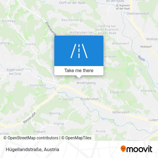 Hügellandstraße map