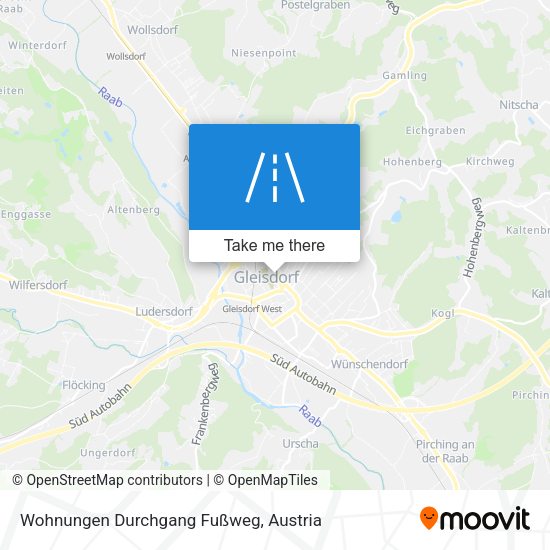 Wohnungen Durchgang Fußweg map
