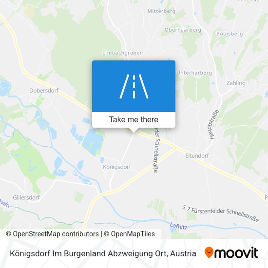 Königsdorf Im Burgenland Abzweigung Ort map