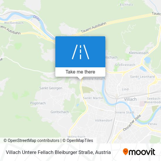 Villach Untere Fellach Bleiburger Straße map