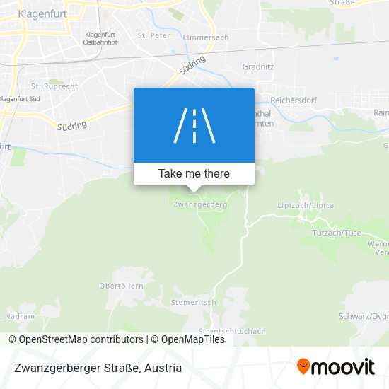 Zwanzgerberger Straße map